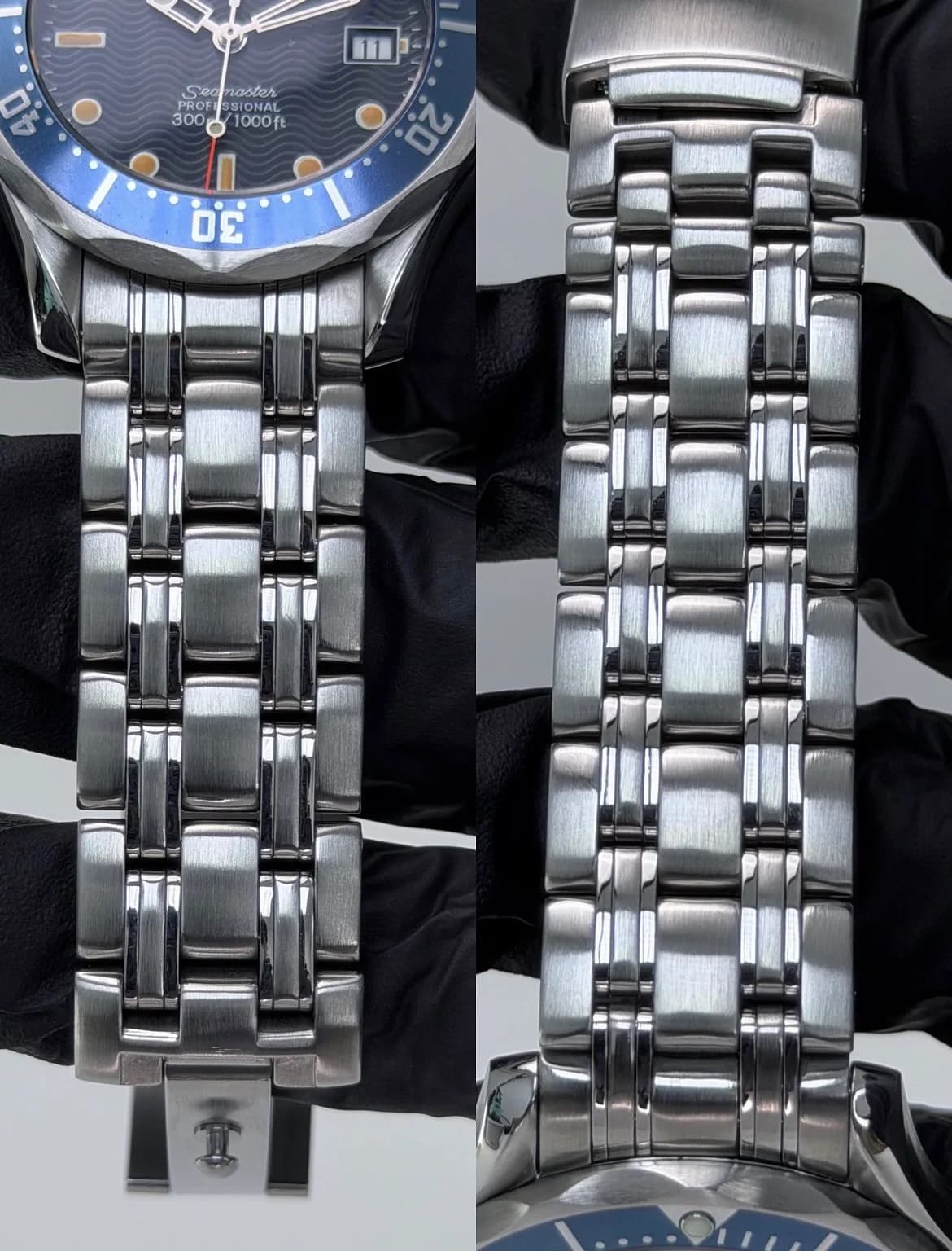 Omega Seamaster Professional 300M 1993 36mm Blue Wave Dial Patina ref.2562.80 Cal.1538 Quartz Watch Only — image 7