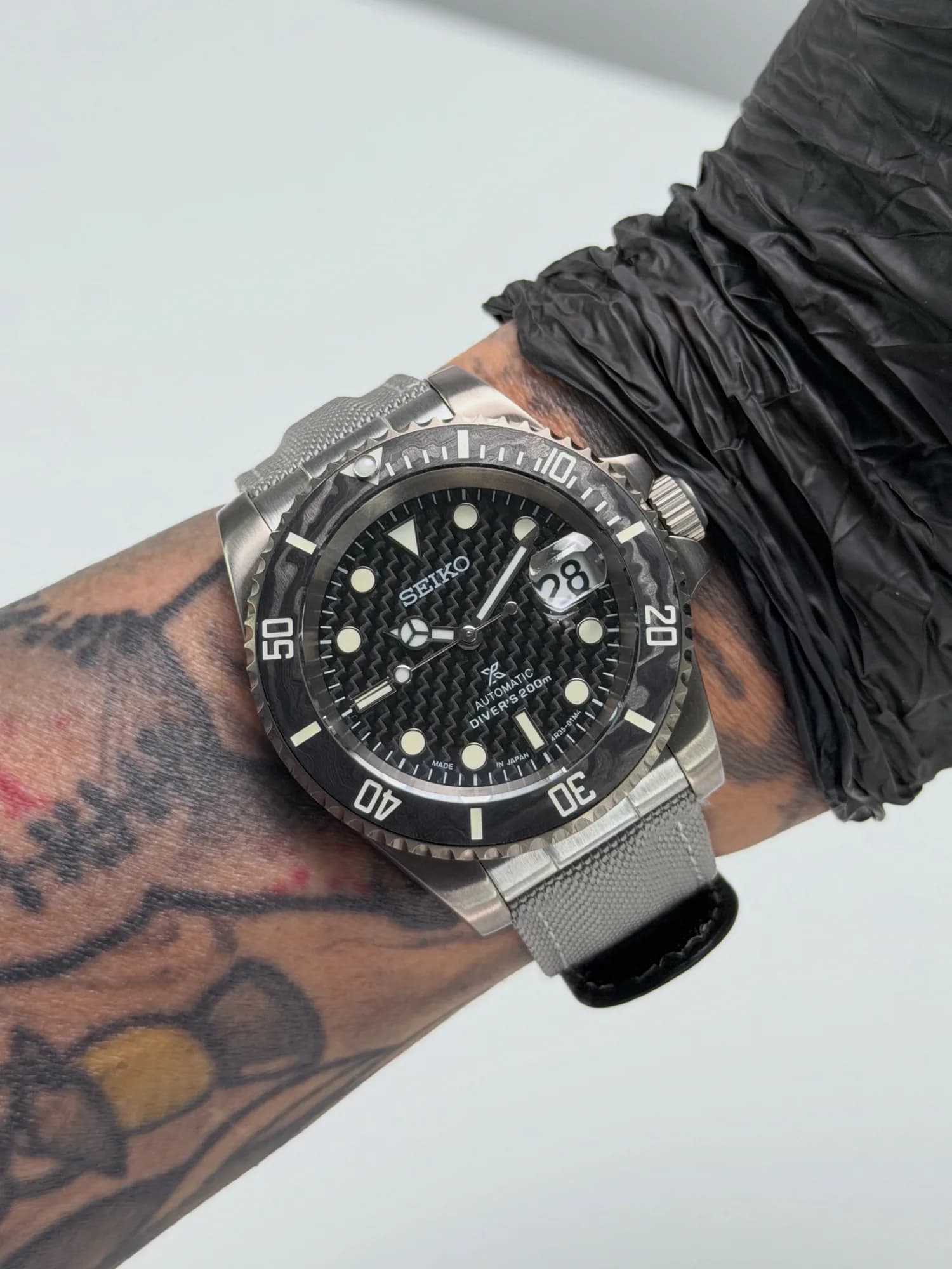 Custom S. Mod 40mm Grey Carbon Titanium Submariner Automatic Watch  — image 1