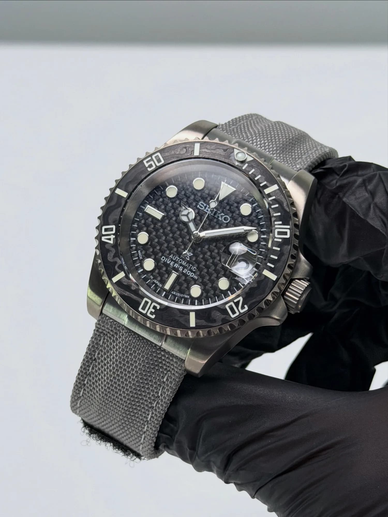 Custom S. Mod 40mm Grey Carbon Titanium Submariner Automatic Watch  — image 2