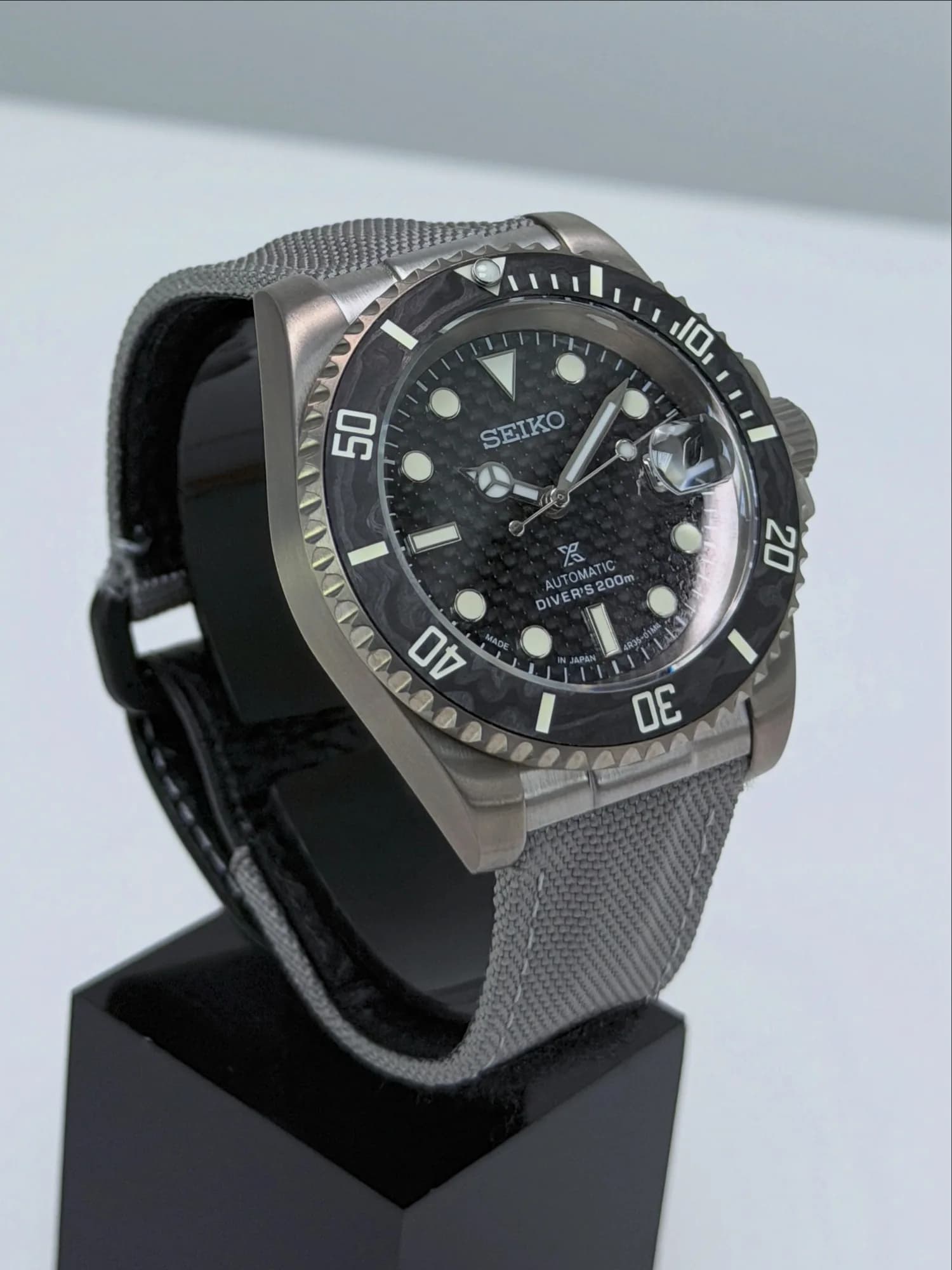 Custom S. Mod 40mm Grey Carbon Titanium Submariner Automatic Watch  — image 3
