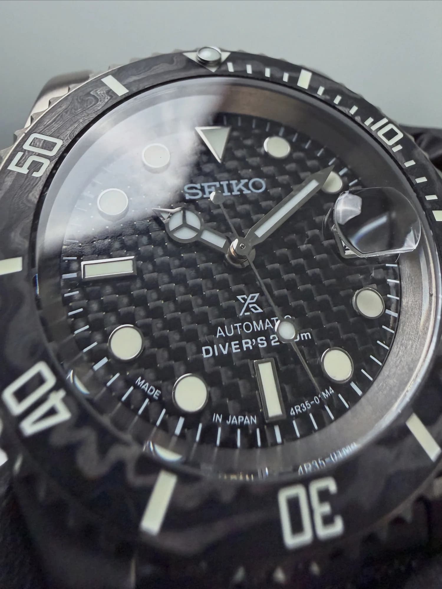Custom S. Mod 40mm Grey Carbon Titanium Submariner Automatic Watch  — image 6