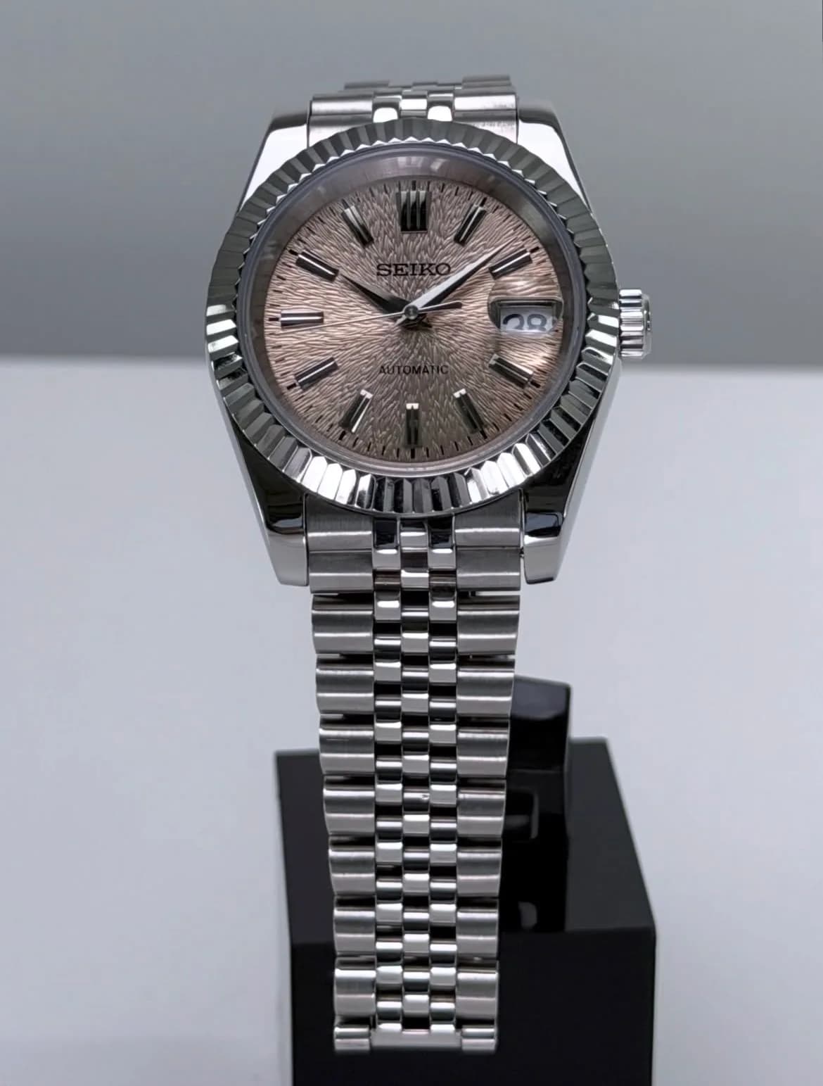 Custom S. Mod 39mm Champagne Mount Iwate Datejust with Double-Endlink Single-Pull Jubilee Bracelet Automatic Watch  — image 5