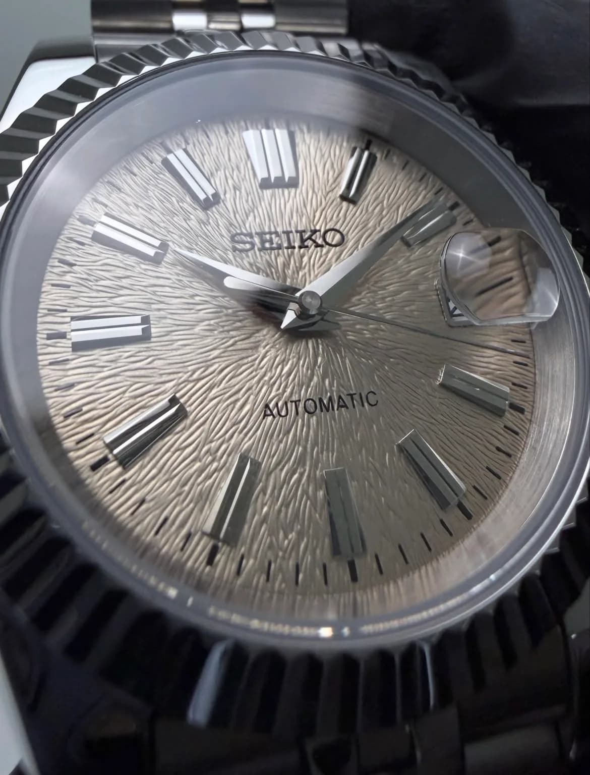 Custom S. Mod 39mm Champagne Mount Iwate Datejust with Double-Endlink Single-Pull Jubilee Bracelet Automatic Watch  — image 6