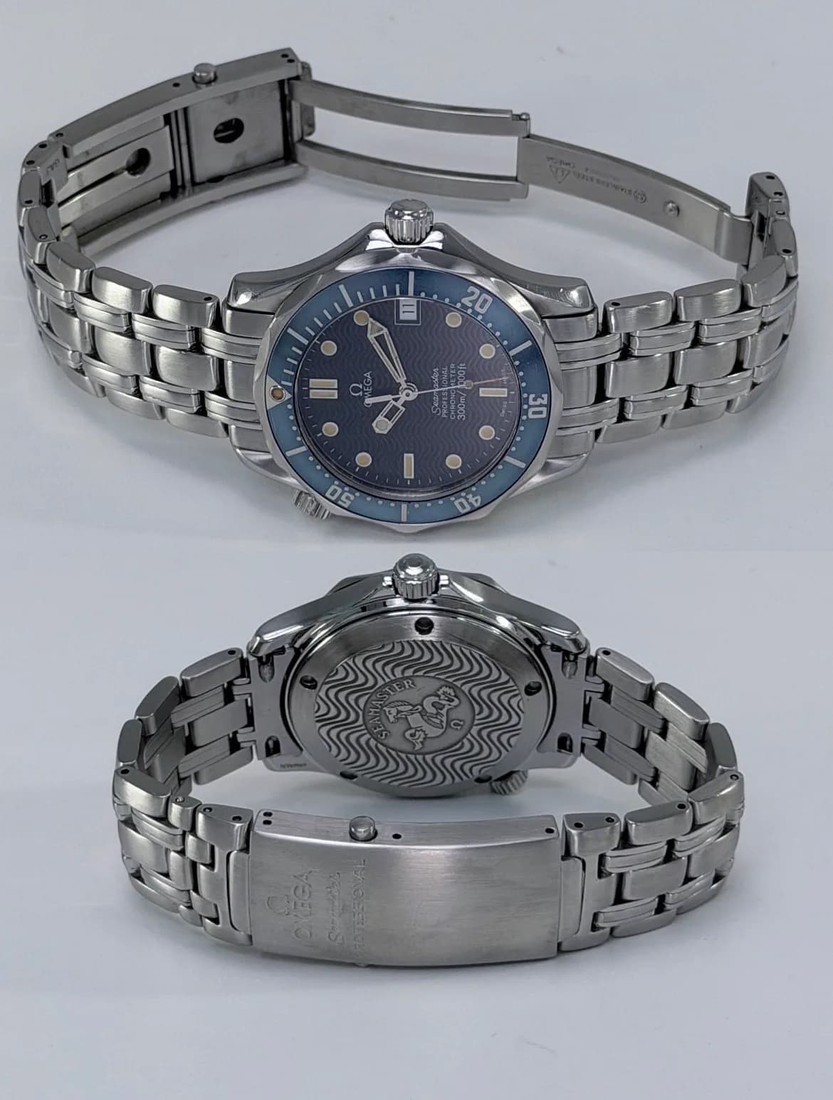 1986 36mm Omega Seamaster Professional 300M Blue Wave Dial Patina ref.2551.80 Cal.1109 Automatic Watch Only — image 8