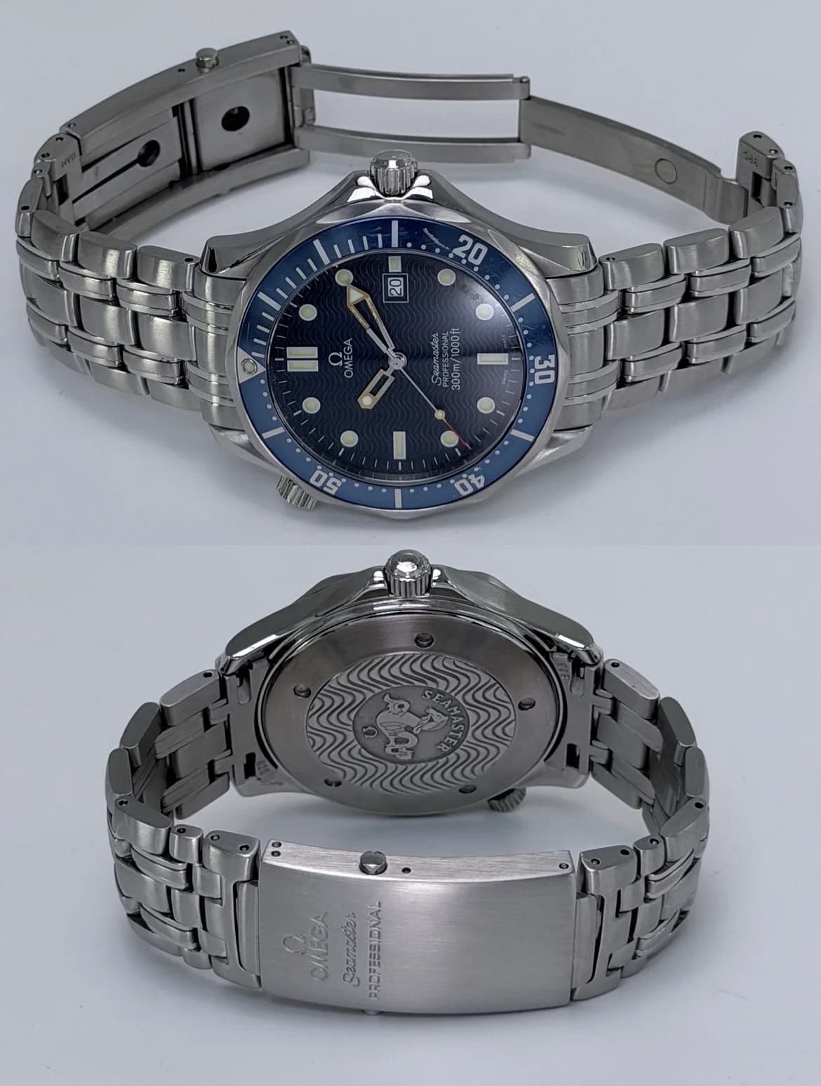 1998 41mm Omega Seamaster Professional 300M Quartz Ref.2541 cal.1538 Blue Wave Dial 007 James Bond Watch Only — image 7