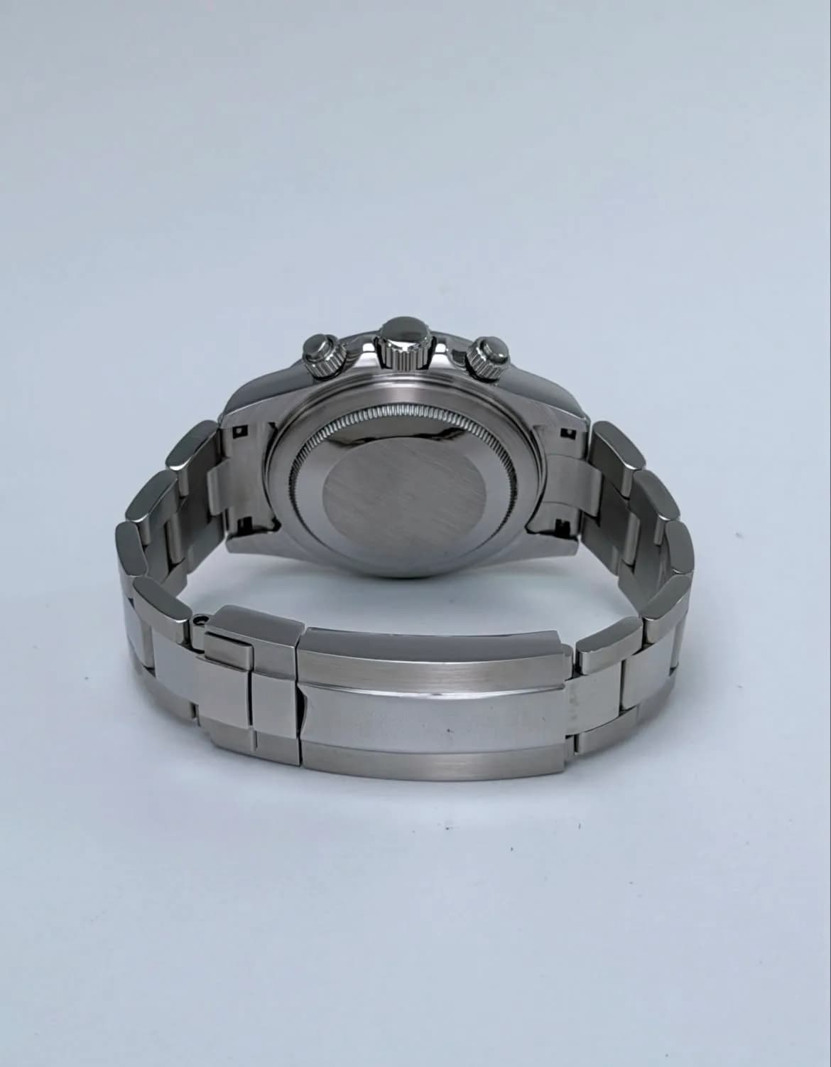 Custom S. Mod 39.5mm Green Panda Diamond Steel Daytona Quartz Chronograph — image 8
