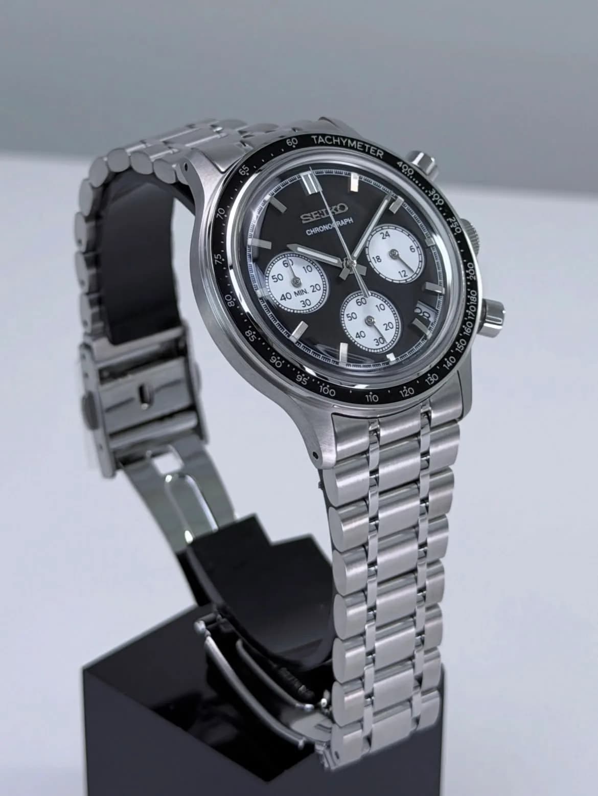 Custom S. Mod 38.5mm Black Panda Conceptual Quartz Chronograph Watch — image 3