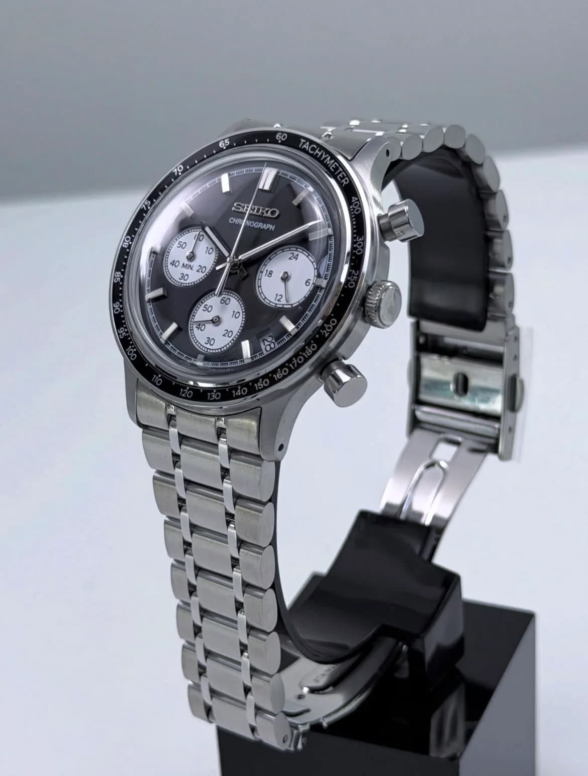 Custom S. Mod 38.5mm Black Panda Conceptual Quartz Chronograph Watch — image 4
