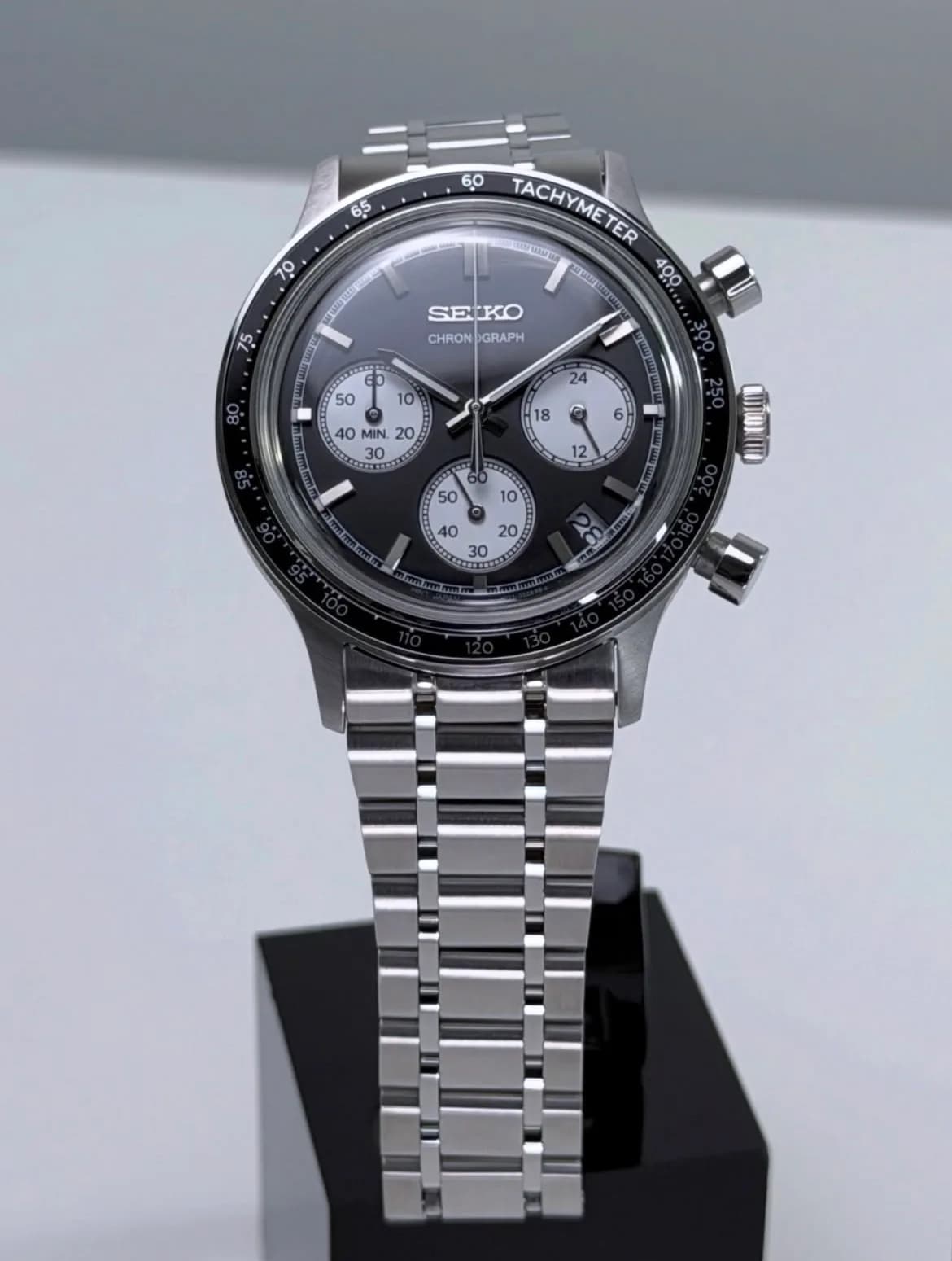 Custom S. Mod 38.5mm Black Panda Conceptual Quartz Chronograph Watch — image 5