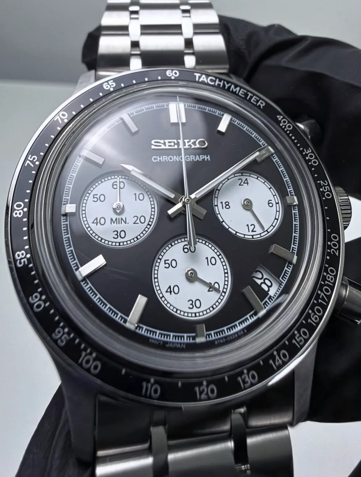 Custom S. Mod 38.5mm Black Panda Conceptual Quartz Chronograph Watch — image 6
