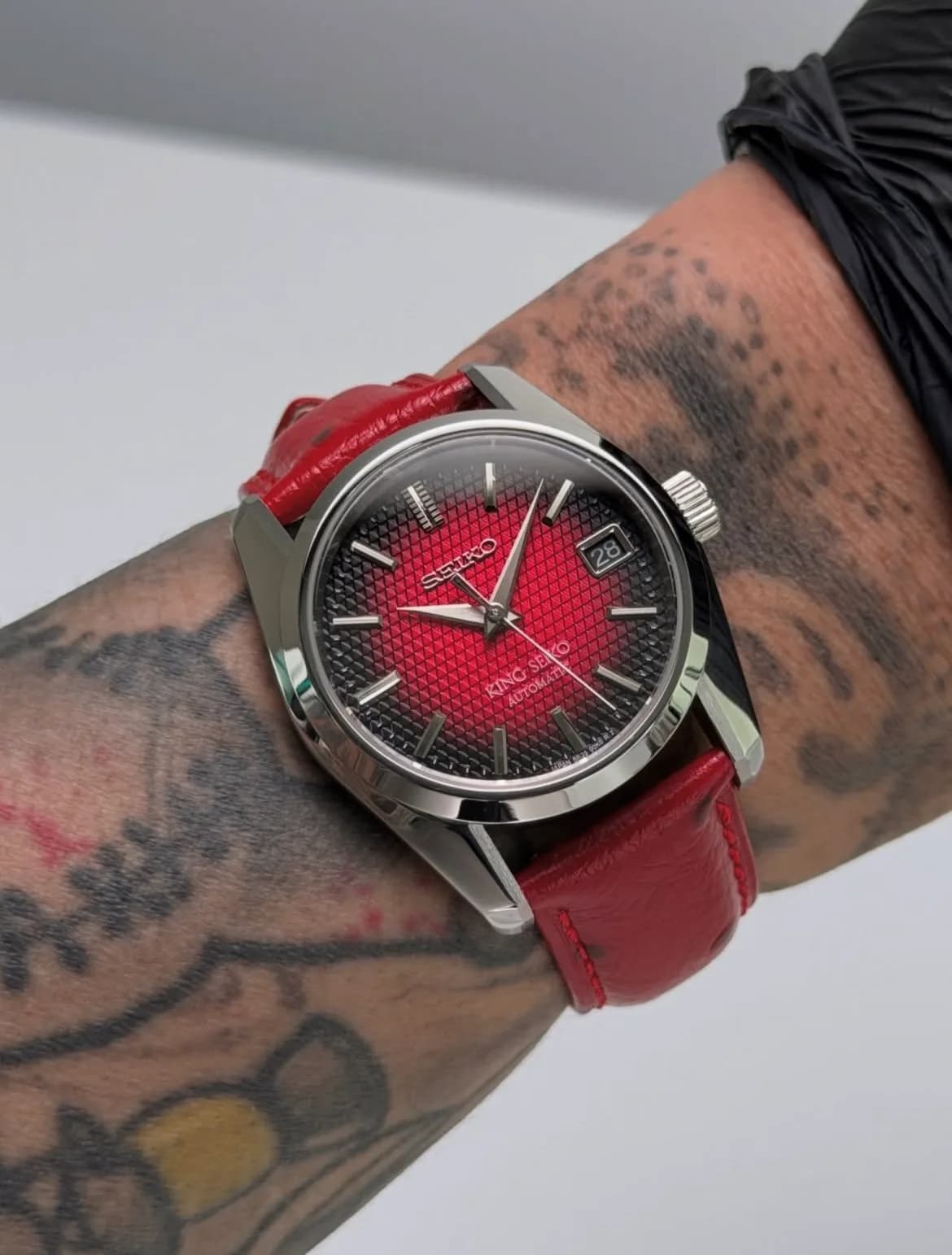 Custom S. Mod 36mm Red Vignette Kameido-Kikko KS Automatic Watch  — image 1