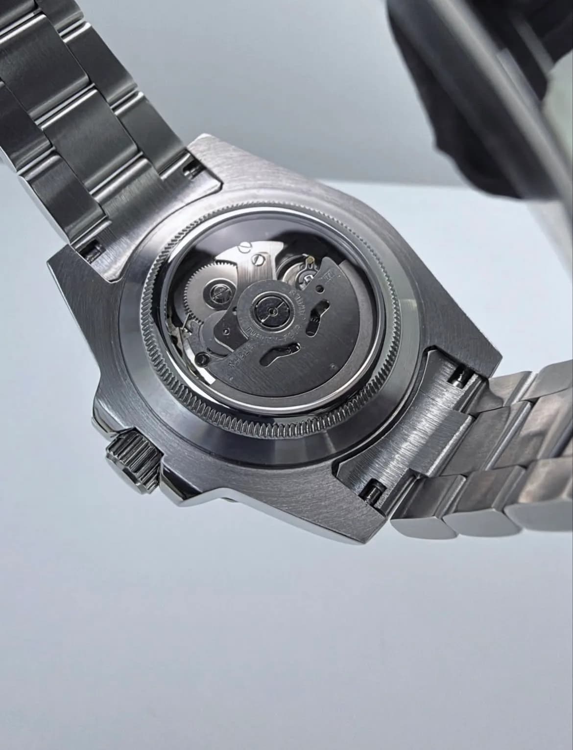 Custom S. Mod 40mm Gloss Black Chrome Blue Dual Time Sub Automatic Watch — image 9