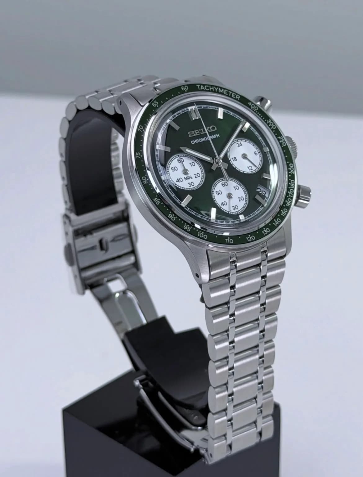 Custom S. Mod 38.5mm Green Panda Conceptual Quartz Chronograph Watch  — image 3