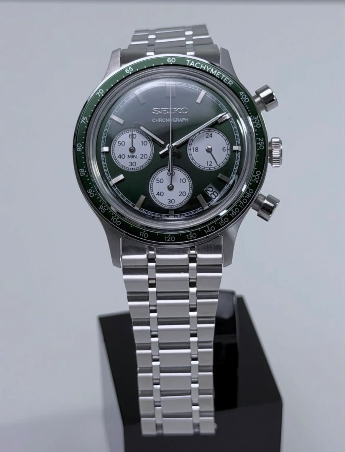Custom S. Mod 38.5mm Green Panda Conceptual Quartz Chronograph Watch  — image 5