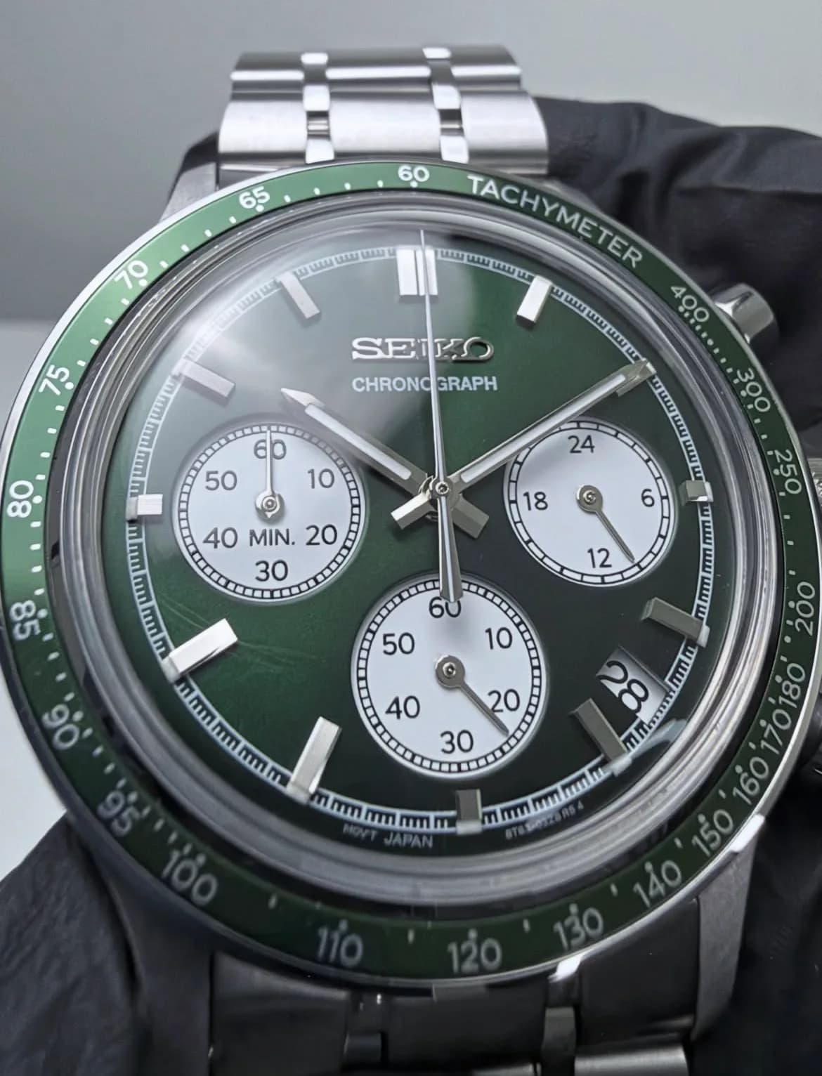 Custom S. Mod 38.5mm Green Panda Conceptual Quartz Chronograph Watch  — image 6