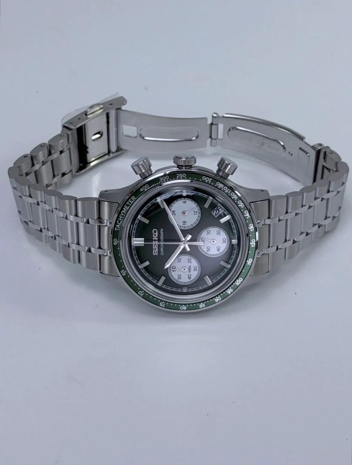 Custom S. Mod 38.5mm Green Panda Conceptual Quartz Chronograph Watch  — image 7