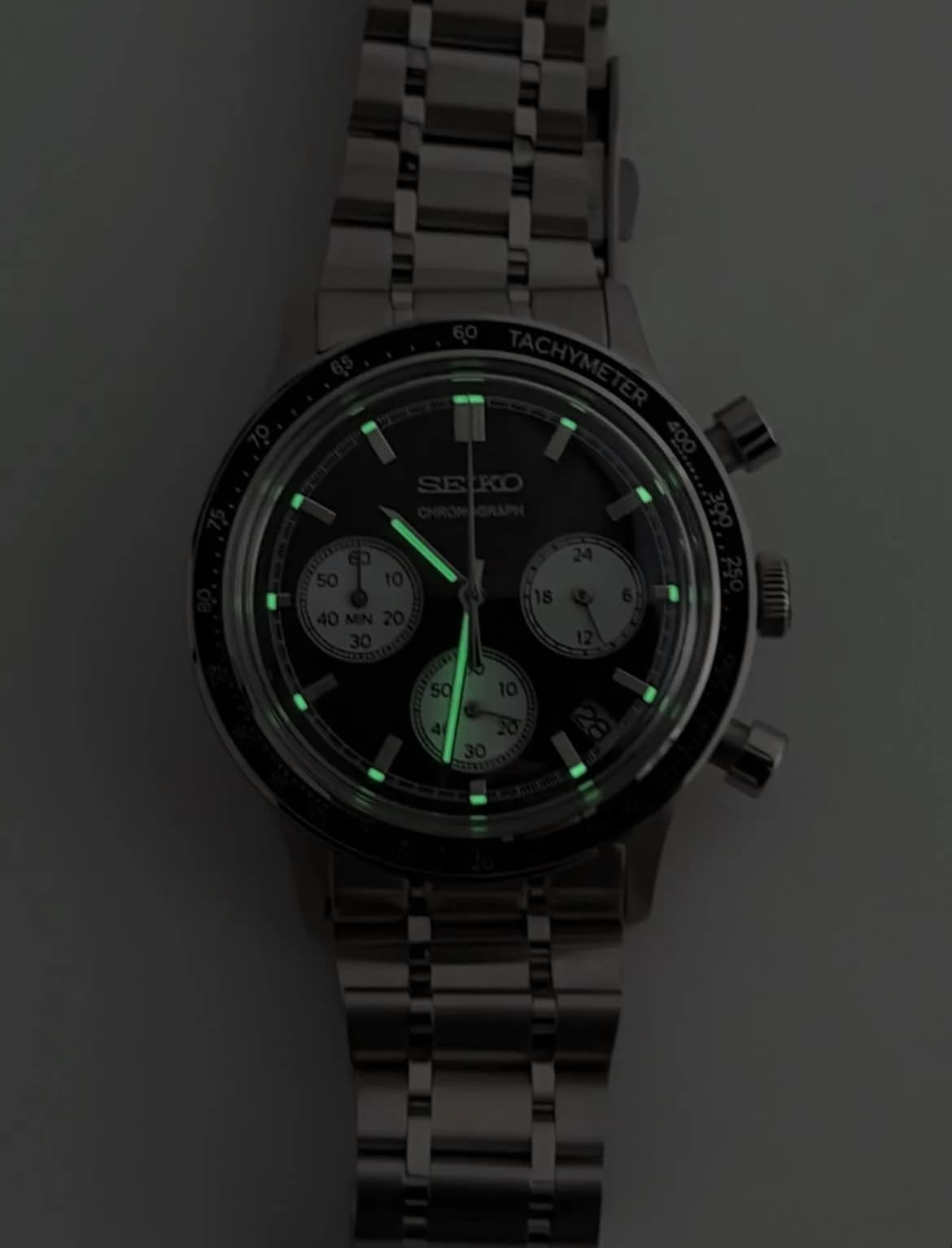 Custom S. Mod 38.5mm Green Panda Conceptual Quartz Chronograph Watch  — image 10