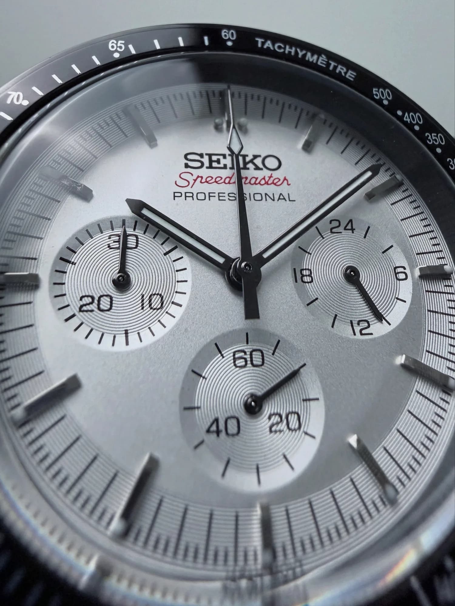 Custom S. Mod 40mm Black White Speedy Quartz Chronograph Watch  — image 6
