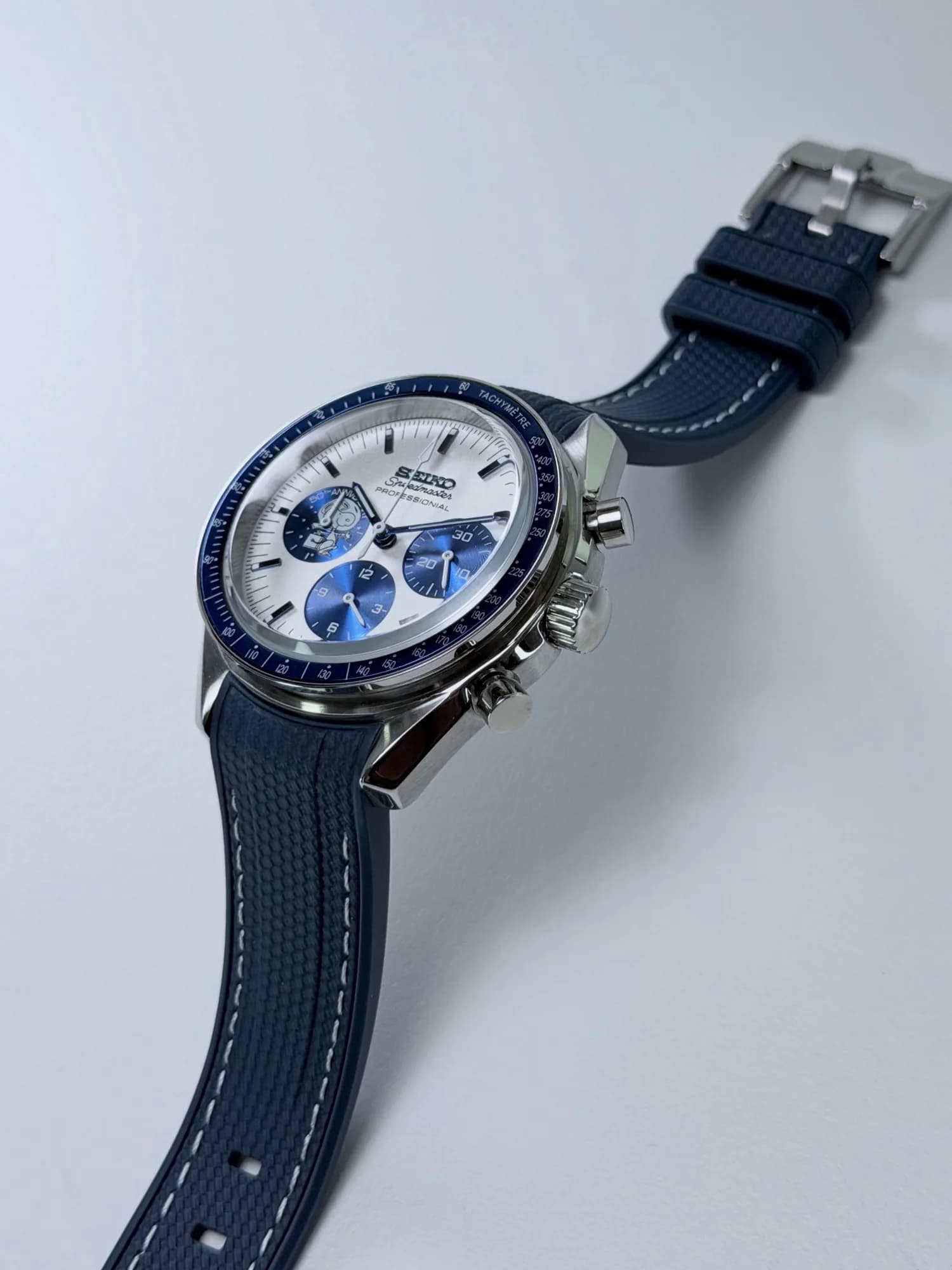 Custom S. Mod 40mm Blue Snoopy Panda Speedy Quartz Chronograph Watch  — image 7