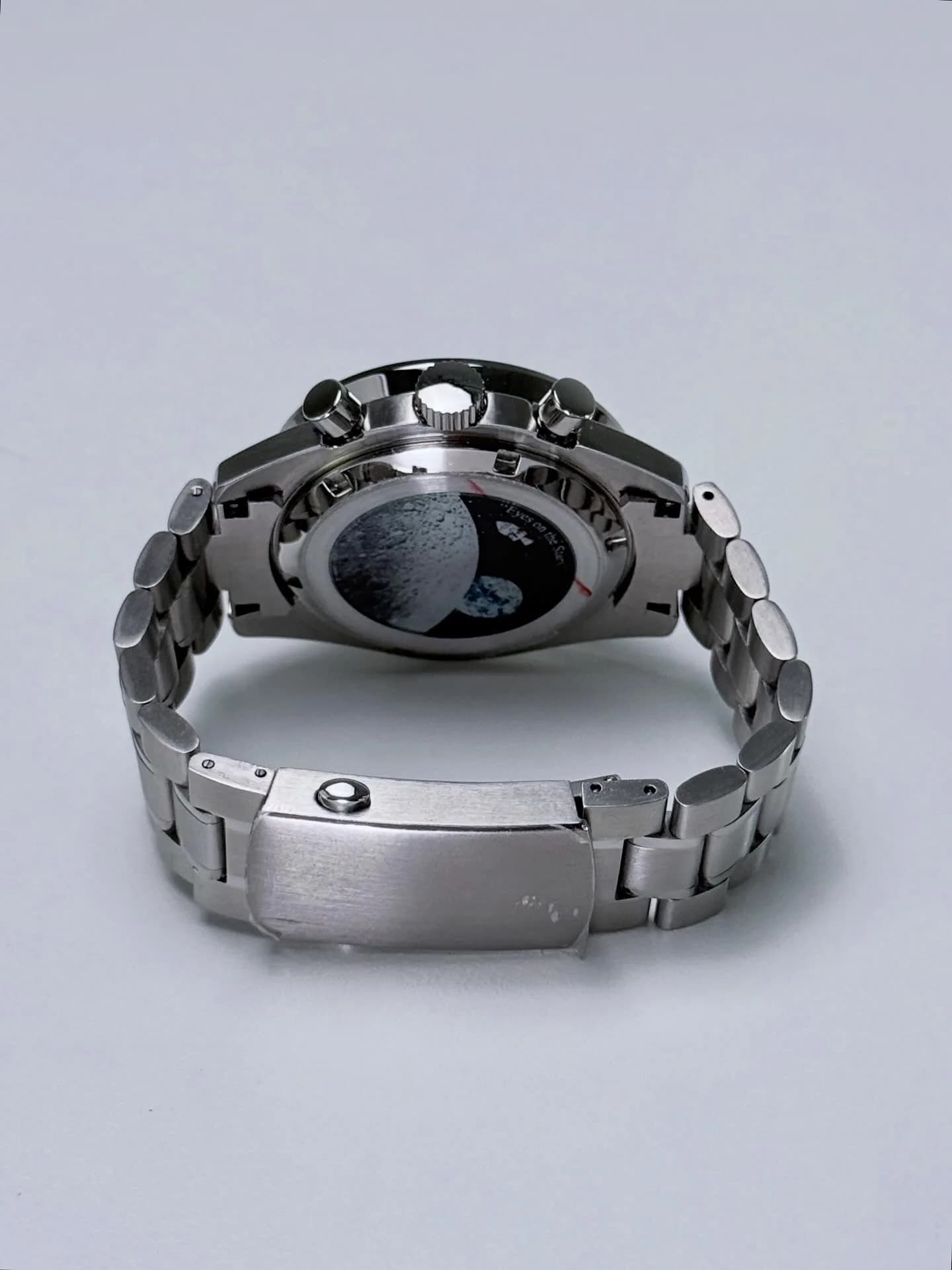Custom S. Mod 40mm White Panda Speedy Quartz Chronograph Watch — image 8