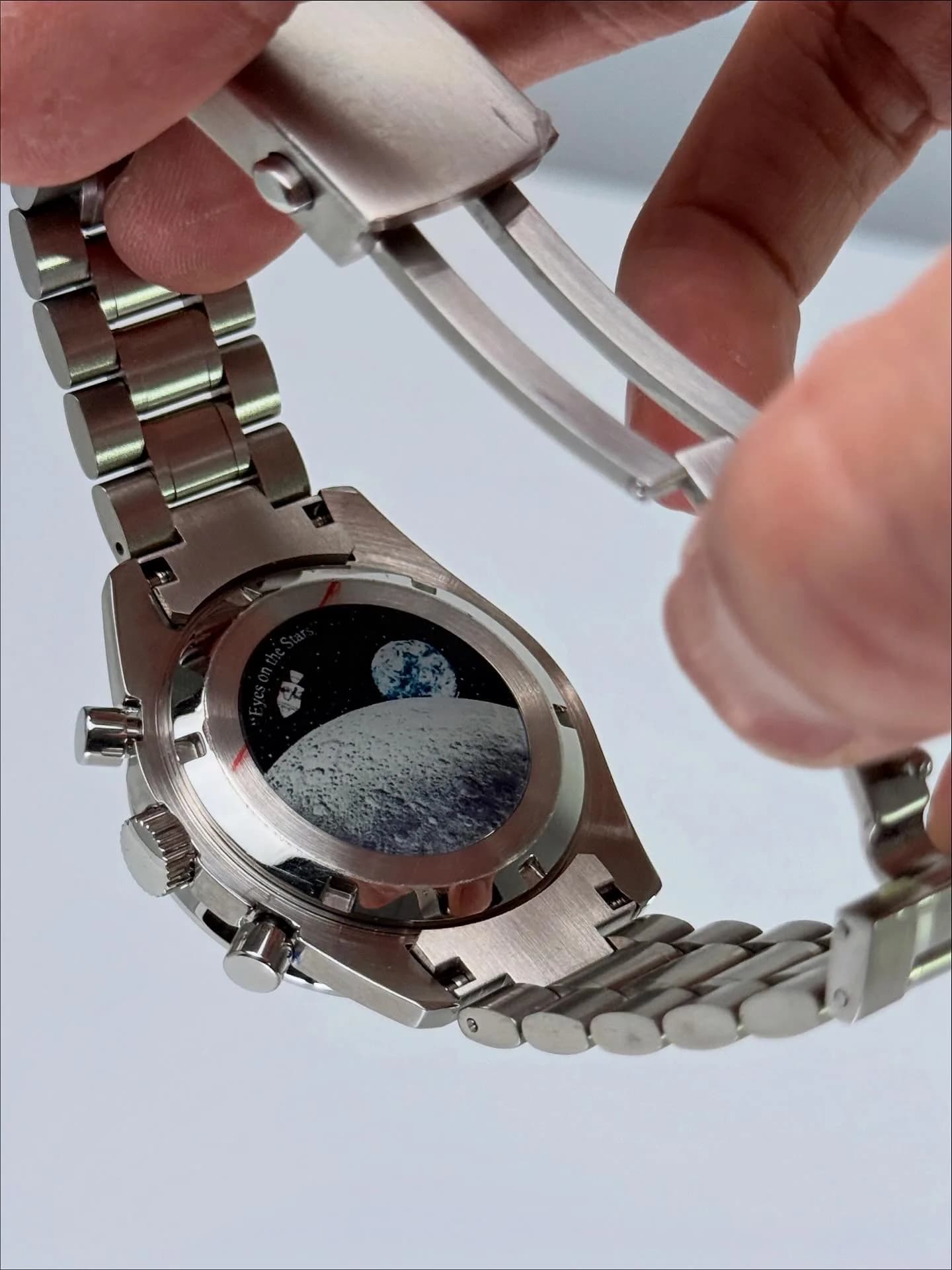 Custom S. Mod 40mm White Panda Speedy Quartz Chronograph Watch — image 9