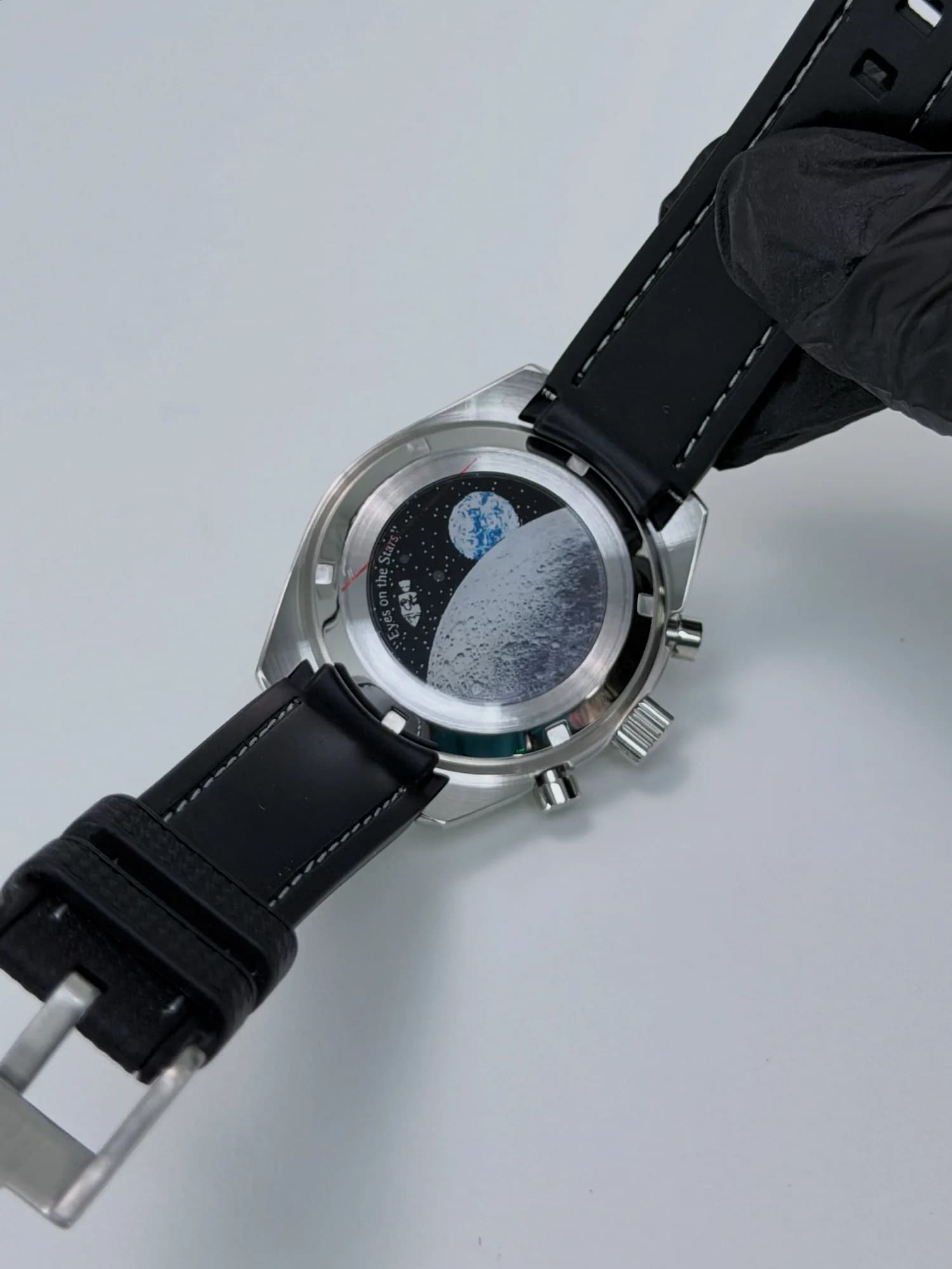 Custom S. Mod 40mm Black Panda Speedy Quartz Chronograph Watch — image 8