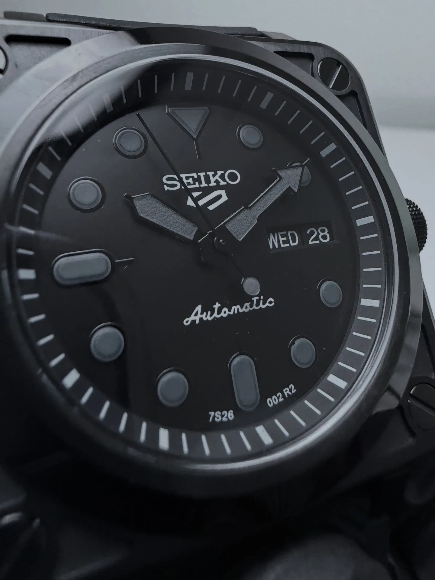 Custom S. Mod 41mm Black Phantom BR03 Day Date Automatic Watch  — image 6