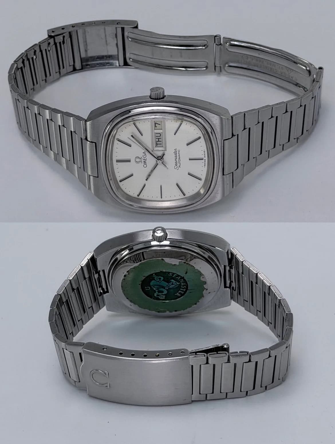 1978 35mm Omega Seamaster Jumbo TV Silver Day Date ref.166.0213 cal.1020 Automatic Watch Only — image 8