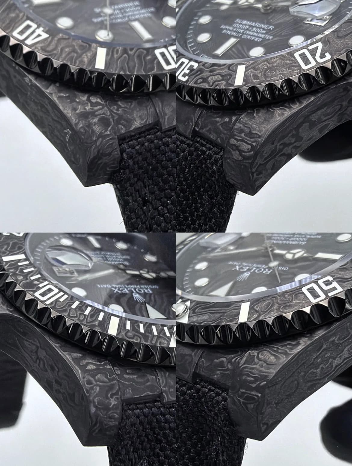 40mm Custom Rolex Submariner Date cal.3135 Forged Carbon Case Carbon Dial DIW-Inspired Black Edition Automatic Watch  — image 9