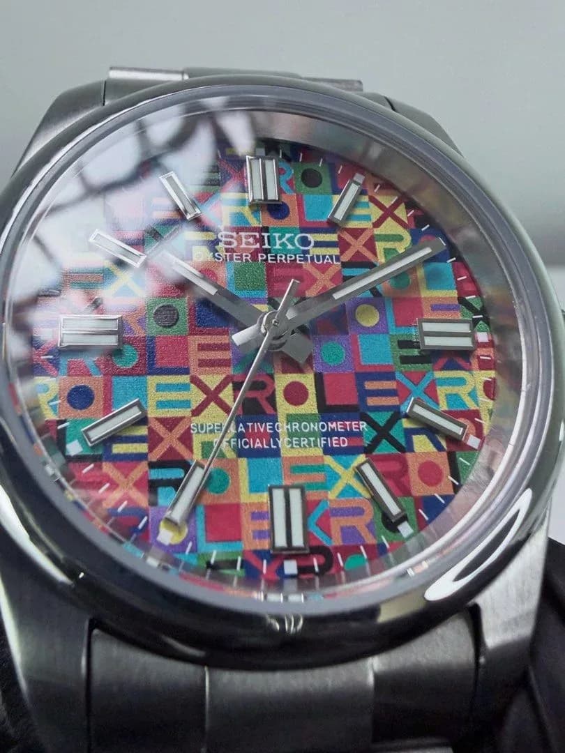 Custom S. Mod 36mm Rainbow Jubilee Oyster Perpetual Automatic Watch — image 7