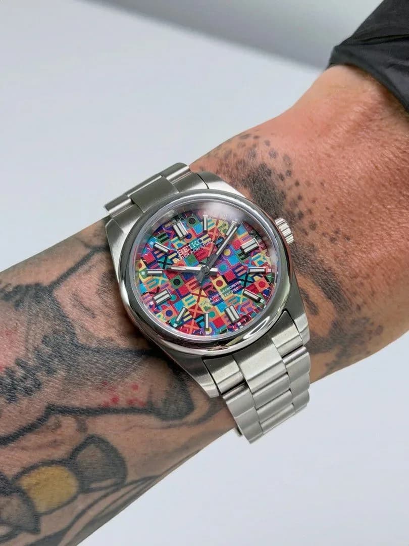 Custom S. Mod 36mm Rainbow Jubilee Oyster Perpetual Automatic Watch — image 1