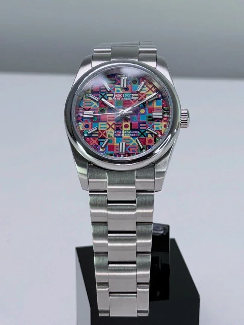 Custom S. Mod 36mm Rainbow Jubilee Oyster Perpetual Automatic Watch — image 6