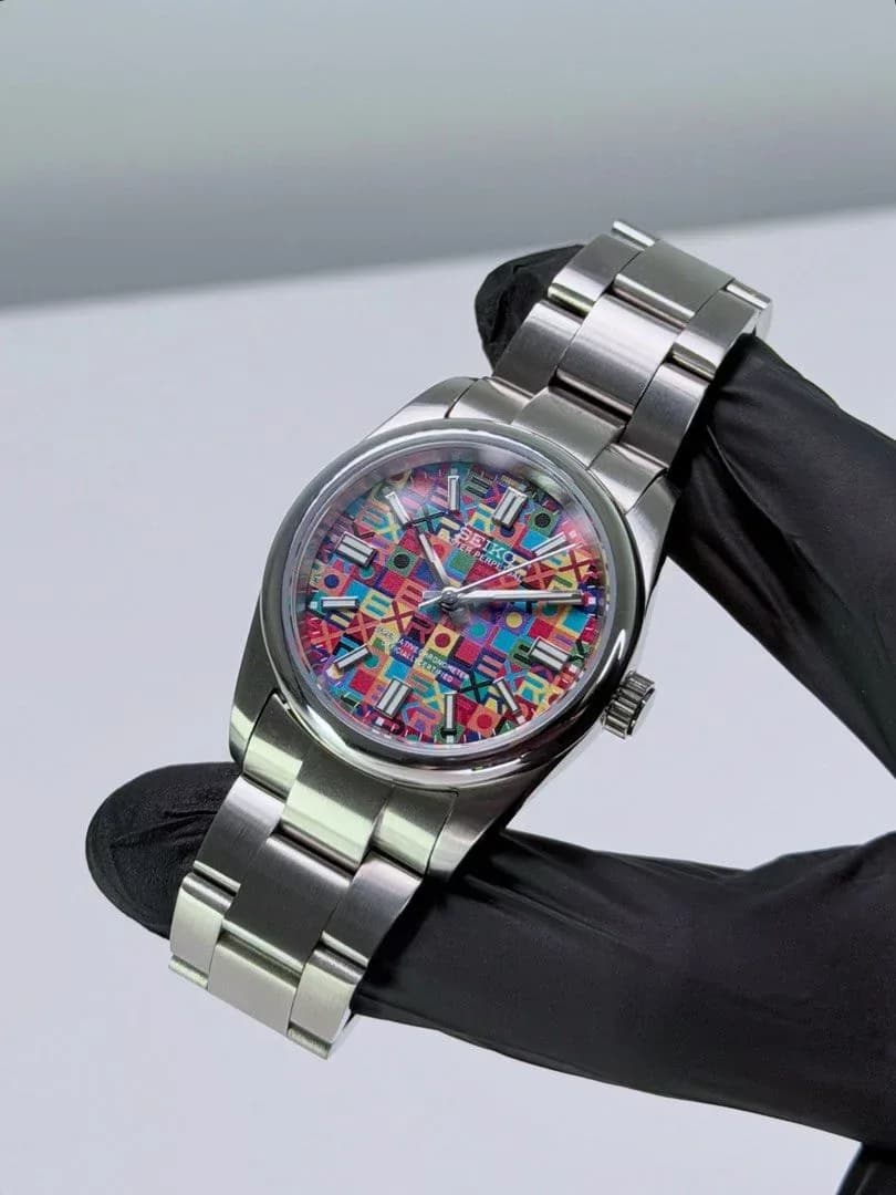 Custom S. Mod 36mm Rainbow Jubilee Oyster Perpetual Automatic Watch — image 3