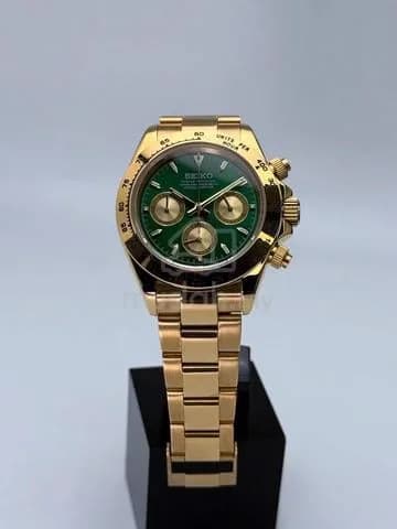 Custom S. Mod 39.5mm Green Gold John Mayer Daytona v2 (Quartz Chronograph) — image 2