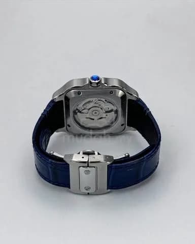 Custom S. Mod 38mm White Guilloche Santos — image 4
