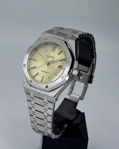 Custom S. Mod 42mm Gold Dial Silver AP — image 6