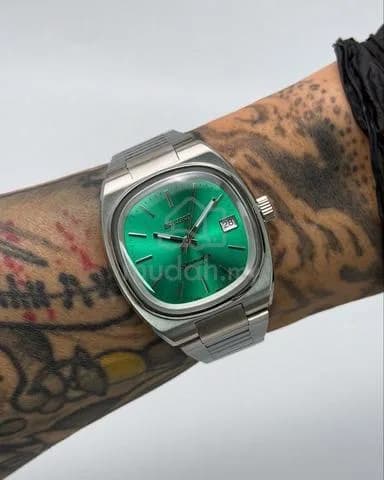 Custom S. Mod 38mm Sunburst Green Seamaster TV — image 1
