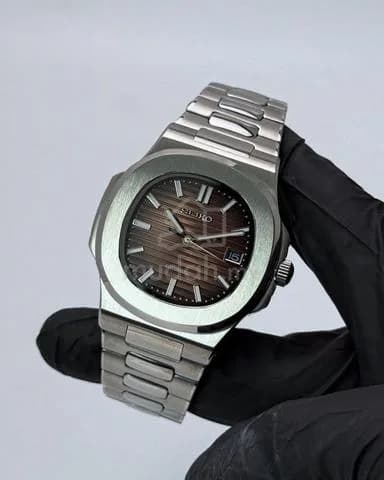 Custom S. Mod 40mm Brown Vignette Naut — image 6