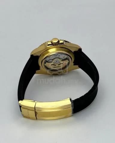 Custom S. Mod 40mm Glossy Black MarineMaster Gold Yachtmaster — image 6