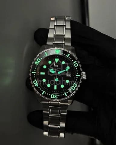 Custom S. Mod Premium Black Silver GS w/ Lumed Bezel 44mm — image 1