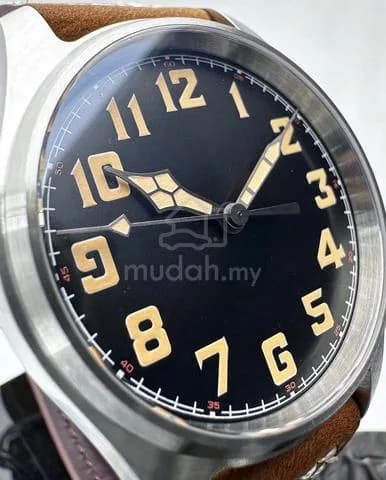 Custom S. Mod 39mm Pilot Flieger On Leather — image 4