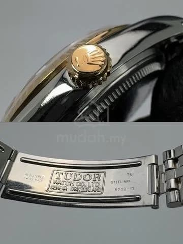 32mm 1991 2-Tone Tudor Prince Date 18K Gold Bezel “Tapestry” Dial Diamond Markers ref.72033 Automatic Watch Only — image 6