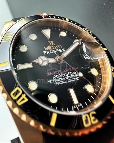 Custom S. Mod 36mm Glossy Black Prospex Rose Gold Yachtmaster — image 3