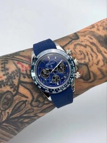 Custom S. Mod 39.5mm Navy Blue SpeedTimer Daytona — image 1