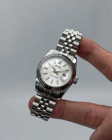 Custom S. Mod 31mm Silver Datejust w/ Gold Indices — image 6