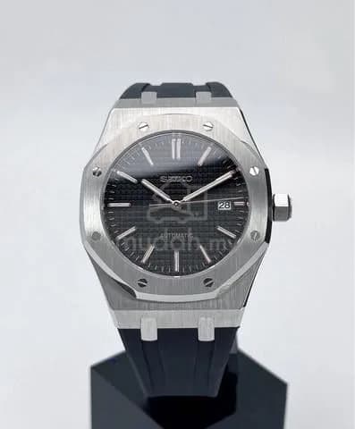Custom S. Mod 42mm Black Rose Steel AP on rubber — image 2