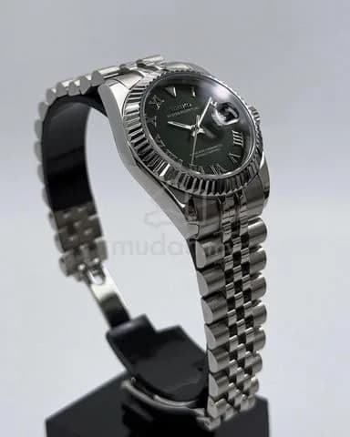 Custom S. Mod 31mm Dark Green Roman DateJust — image 2