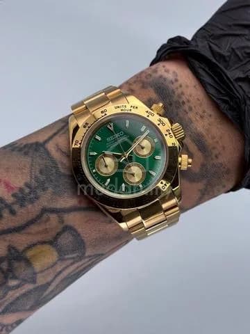 Custom S. Mod 39.5mm Green Gold John Mayer Daytona v2 (Quartz Chronograph) — image 1