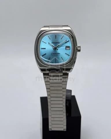 Custom S. Mod 38mm Sunburst Baby Blue Seamaster — image 4