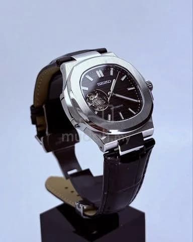 Custom S. Mod 40mm Black Open Heart Silver Naut — image 2